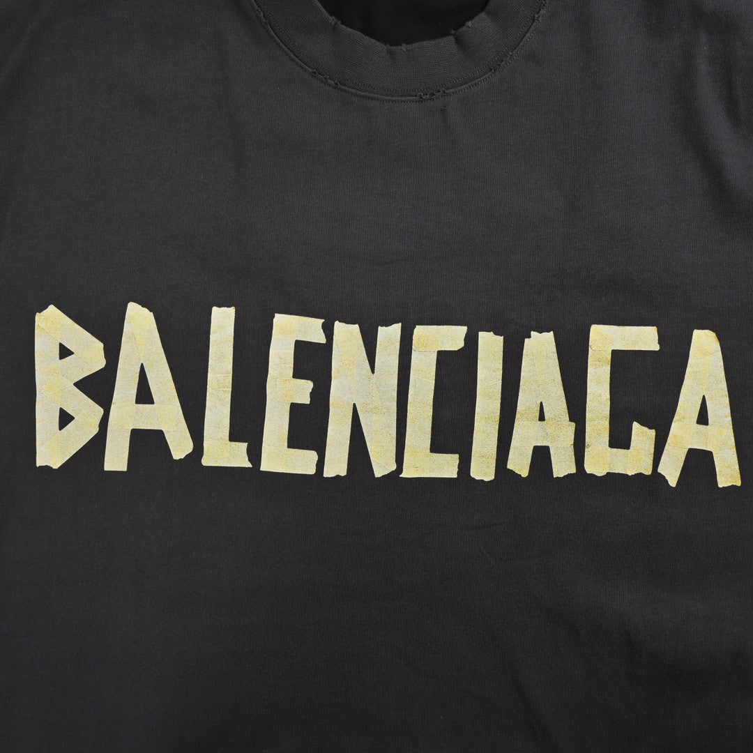 BALENCIAGA VINTAGE LOGO T-SHIRT BLACK