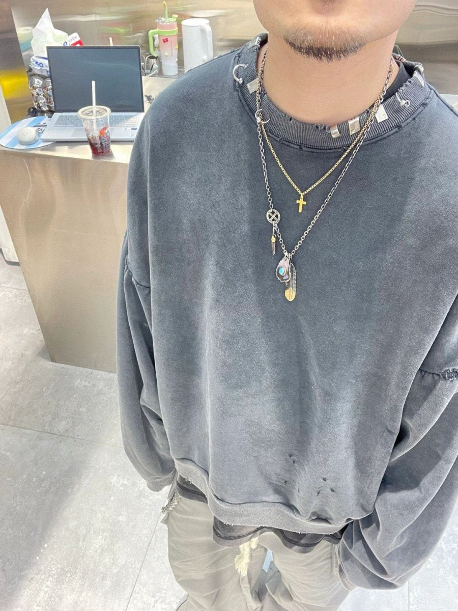 Balenciaga Embellished Collar Sweatshirt