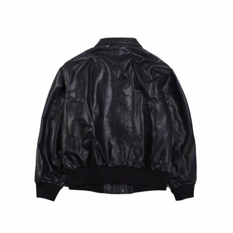 BALENCIAGA FAUX LEATHER JACKET BLACK