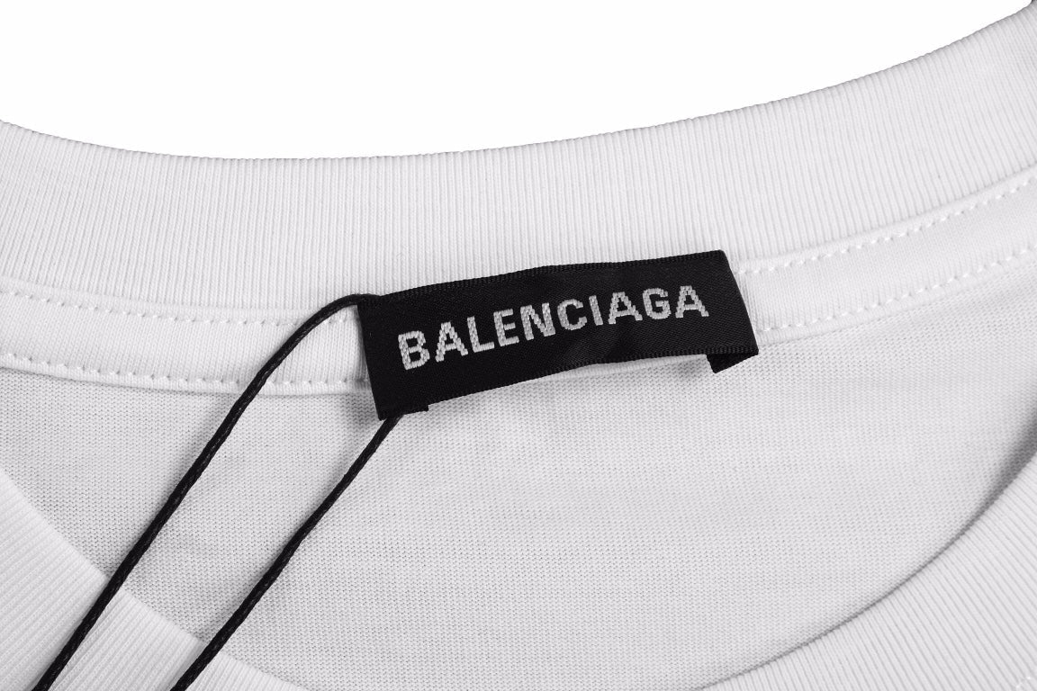 BALENCIAGA GRADIENT LOGO T-SHIRT WHITE