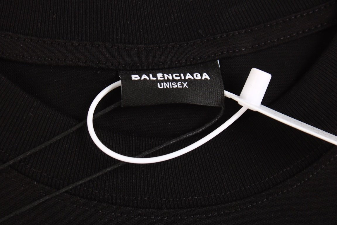 BALENCIAGA GRAFFITI LOGO T-SHIRT BLACK