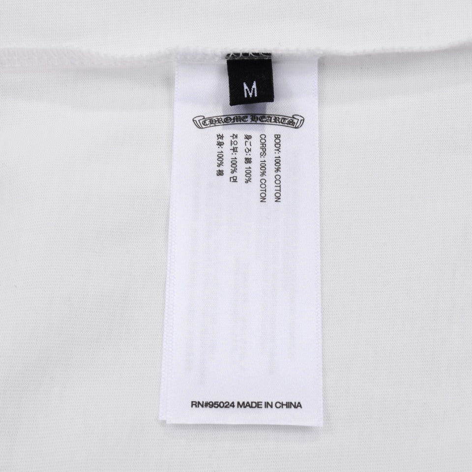 CHROME HEARTS LOGO COLLAR T-SHIRT WHITE