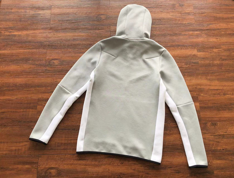 NIKE TECH FLEECE HOODIE x WHITE/GREY