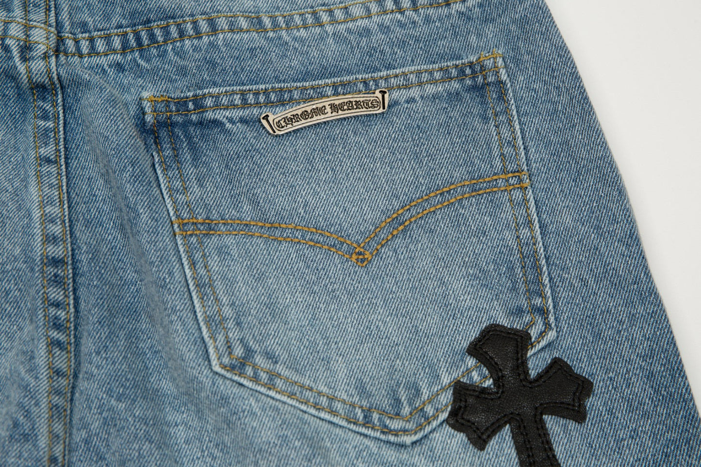 CHROME HEARTS X LEVI'S CROSS PATCH JEANS