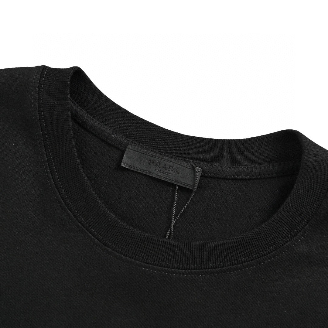 Prada T-Shirt - Black with Subtle Branding