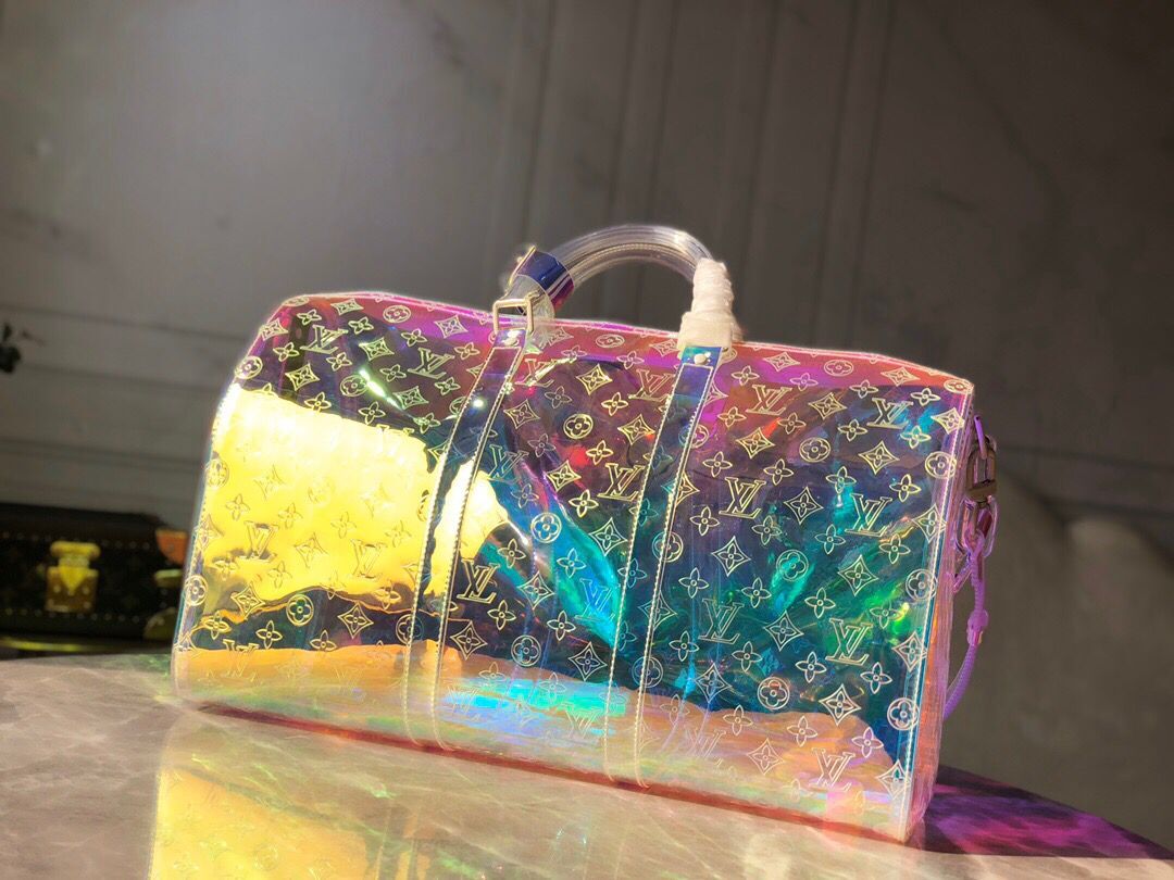 LOUIS VUITTON MONOGRAM 50 PRISM HOLOGRAPHIC TRAVEL BAG