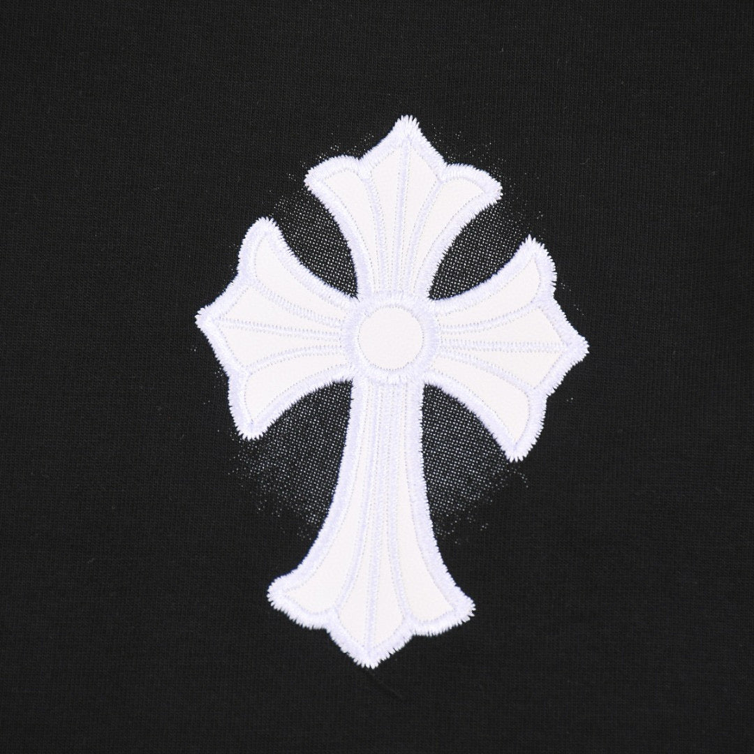 CHROME HEARTS WHITE CROSS T-SHIRT BLACK