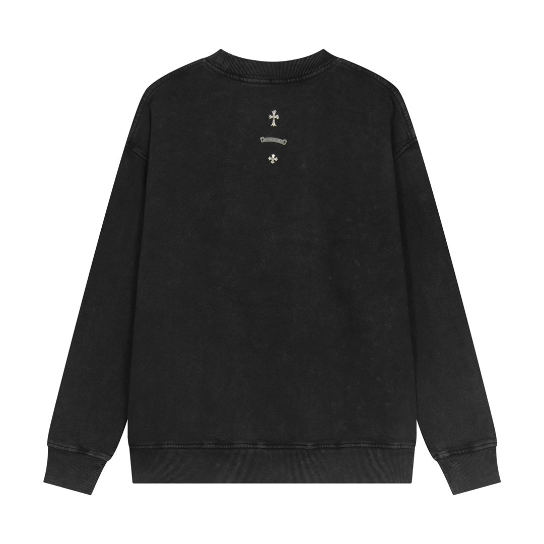 CHROME HEARTS METALLIC CROSS SWEATSHIRT BLACK