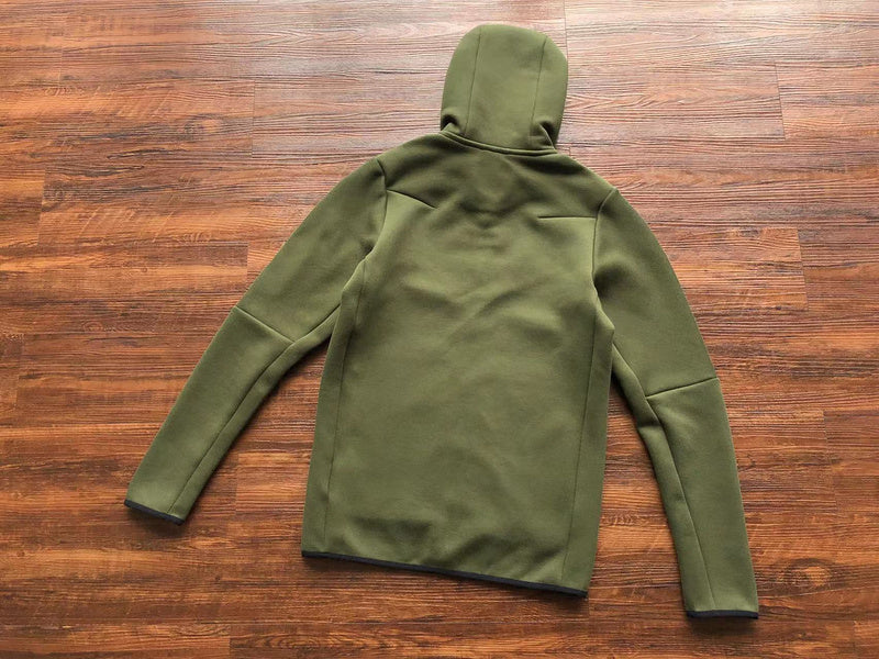 NIKE TECH FLEECE HOODIE x OLIVE GREEN