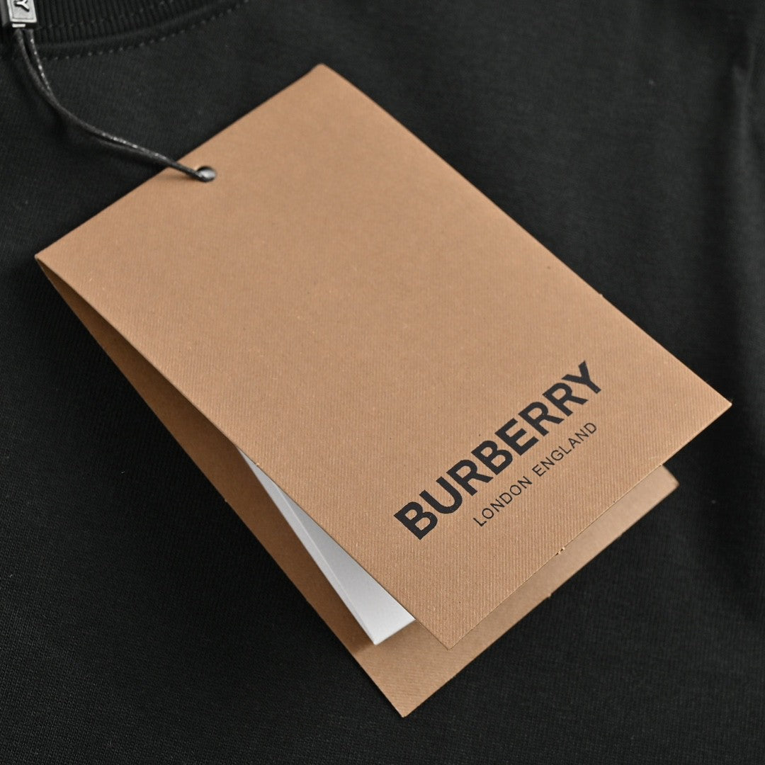 Burberry T-Shirt - Black with Graphic Design