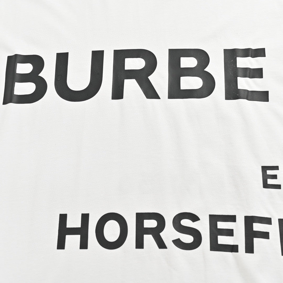 Burberry White T-Shirt with Graphic Text