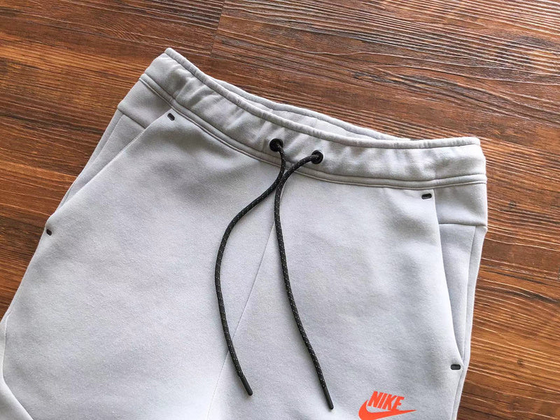 NIKE TECH FLEECE PANTS x WOLF GREY/AQUAMARINE/ORANGE