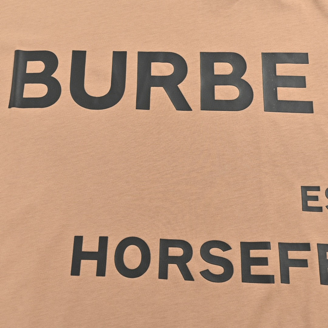 Burberry Beige T-Shirt with Graphic Text