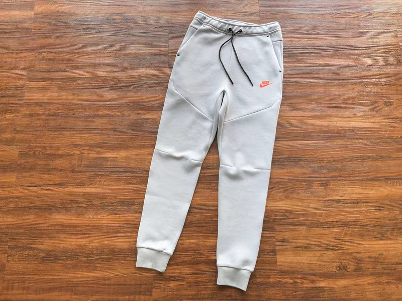 NIKE TECH FLEECE PANTS x WOLF GREY/AQUAMARINE/ORANGE