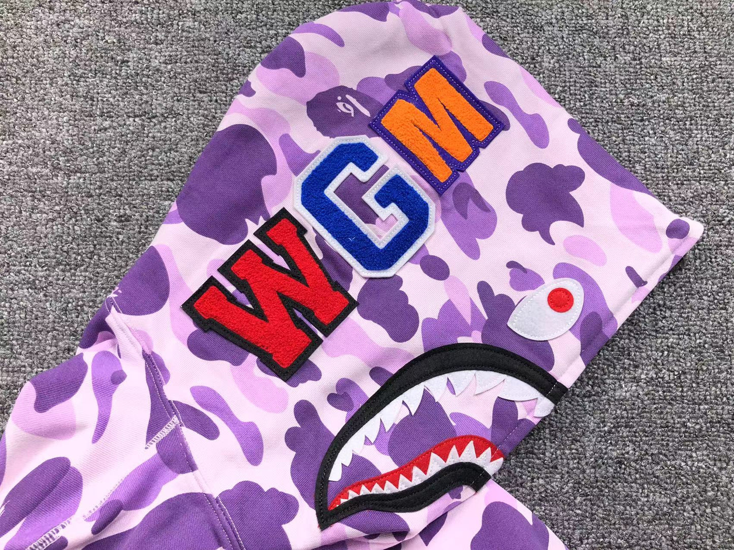 BAPE COLOR CAMO FULL ZIP HOODIE PURPLE