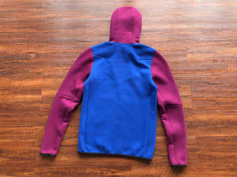 NIKE TECH FLEECE HOODIE x SANGRIA/GAME ROYAL