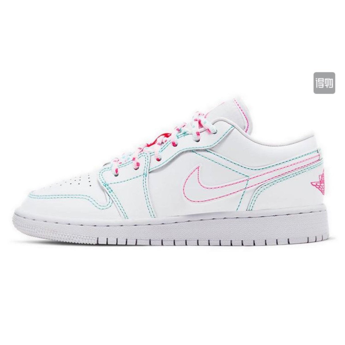 JORDAN 1 LOW x WHITE GREEN PINK