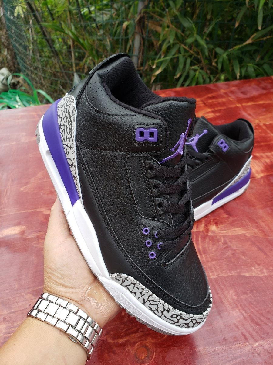 JORDAN 3 RETRO x BLACK COURT PURPLE