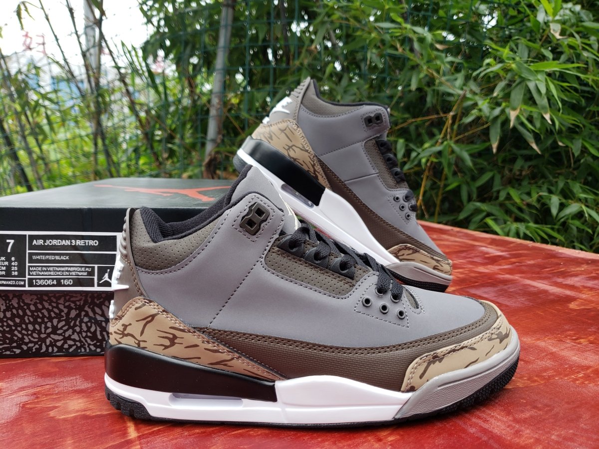 JORDAN 3 RETRO x COOL GREY/EARTH BROWN