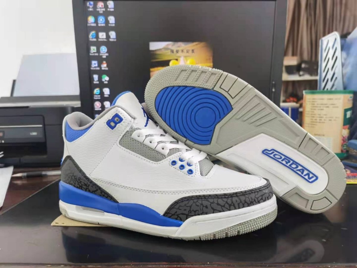 JORDAN 3 RETRO x RACER BLUE