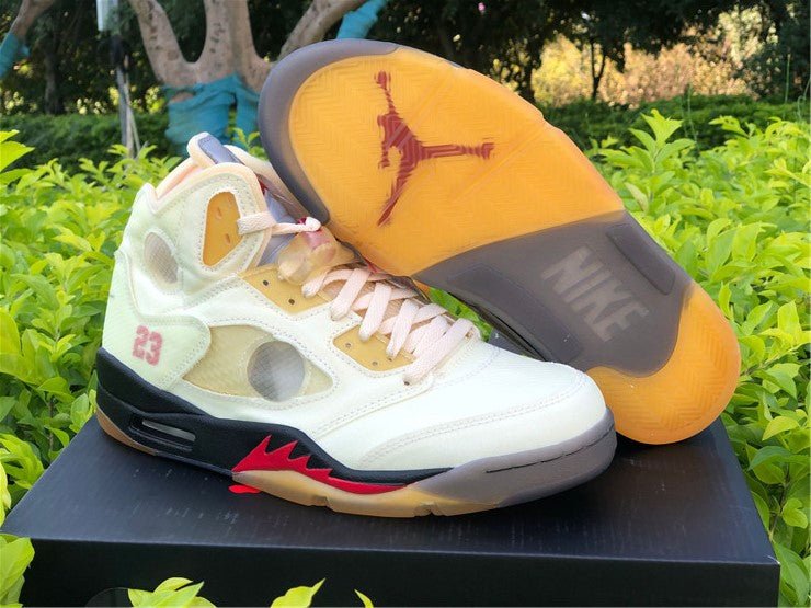 JORDAN 5 RETRO x OFF-WHITE SAIL