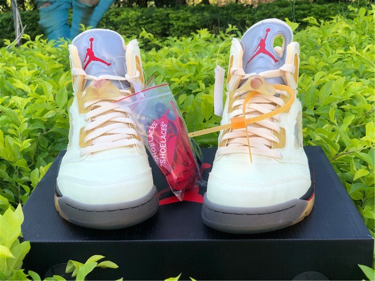 JORDAN 5 RETRO x OFF-WHITE SAIL