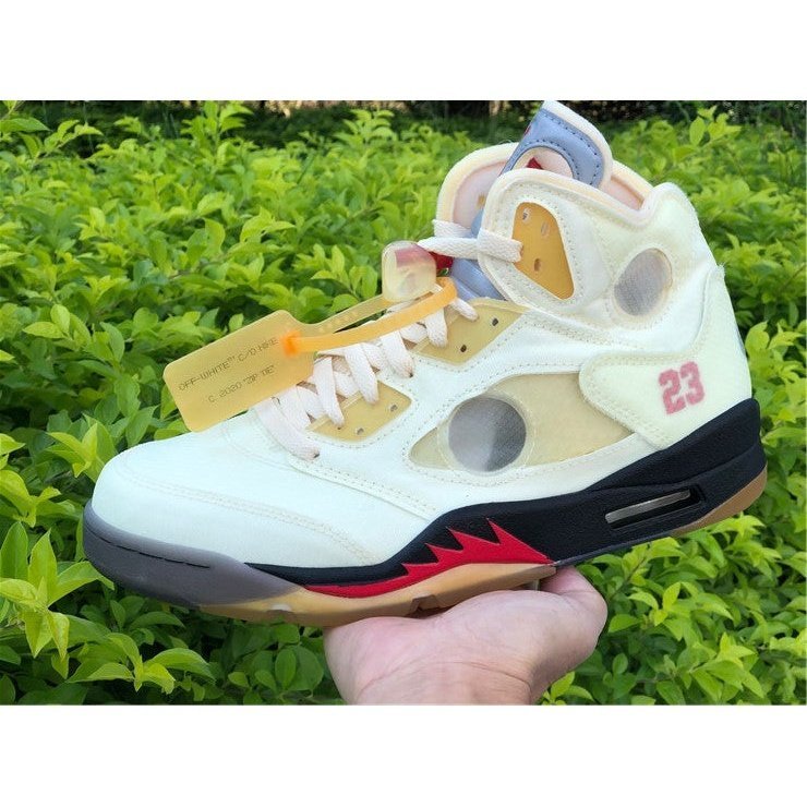 JORDAN 5 RETRO x OFF-WHITE SAIL