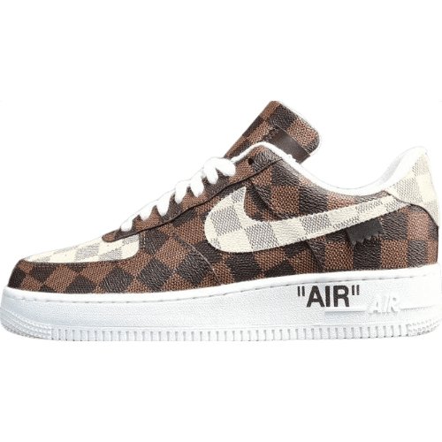 NIKE AIR FORCE 1 x LOUlS VUlTTON BROWN/WHITE